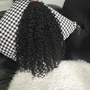 Extensiones de Cabello Rizado Bohemio Invisible Sin Nudos 8A, 60g, Cabello Humano Pre-Separado, Sin Tensión, Mechones de Pluma para Crochet - Product Image 5