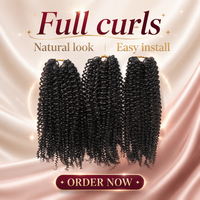 Extensions de cheveux humains bruts vierges super double drawn, qualité supérieure, brillants, doux, bouclés crépus, à crocheter, en promotion