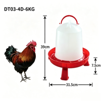 Mangeoire automatique pour poulets de 6 kg, portable, en plastique, pour volailles de chair et reproducteurs, facile à utiliser, mangeoire et abreuvoir pour poulets