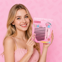 Kit de faux cils DIY segmentés 3040D, best-seller Europe et Amérique, effet 3D naturel, volume intense, cils style manga transfrontalier