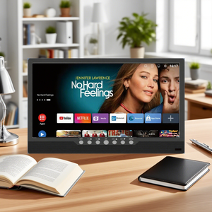 Mini <span class=keywords><strong>Smart</strong></span> <span class=keywords><strong>TV</strong></span> <span class=keywords><strong>12V</strong></span> DC rechargeable personnalisable 14 15.6 17.3 et 20 pouces rétro-éclairage LED FHD HDTV définition Android OS lecture USB - Product Image 1