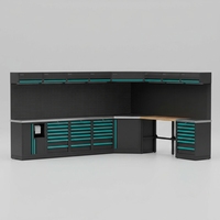 Armoire modulaire en acier laminé à froid robuste, pour atelier industriel, garage, stockage, verrouillable, capacité de charge de 300 kg, LED