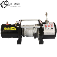 Treuil de récupération électrique 12V DC pour VTT, 3000 lb, 2.2/3.3KW, certifié CVSA, télécommande sans fil MIDE, câble en acier de 10m pour levage