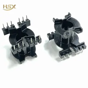 Kokoh PQ3535 plastik bakelite vertikal transformer bobbin 6 + 6 pin dengan tahan suhu tinggi dan stabilitas tinggi