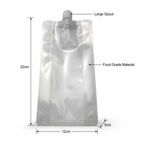 Sachet Doypack transparent personnalisé de 800 ml avec soufflet latéral pour emballage de liquides (jus, boissons) – Prêt à l'expédition