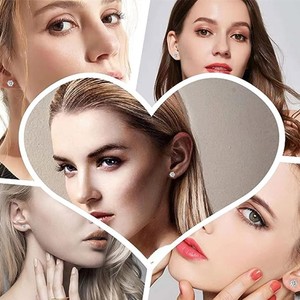 Wholesale Stainless Steel Magnetic Clip-On <b>Earrings</b> With Various Zircon Colors for Men & Women | Non <b>Piercing</b> Jewelry - Product Image 3