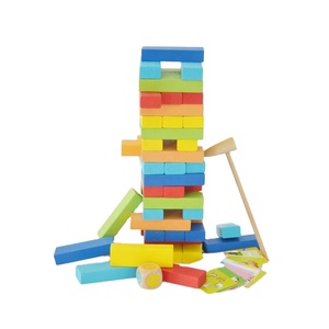 Spielzeug blöcke Spielzeug Modellbau T Regenbogen Montessori Holz Balance halten Pädagogische Holzstapel Holz Farbbox Zhejiang 40