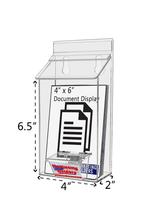 Porte-brochures mural extérieur 4L x 6H avec couvercle en acrylique transparent et boîte publicitaire