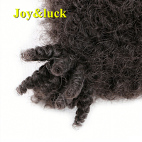 Grosir kualitas tinggi Crochet kepang warna-warni Afro Kinky Curl pirang hitam dilipat rambut gimbal ekstensi