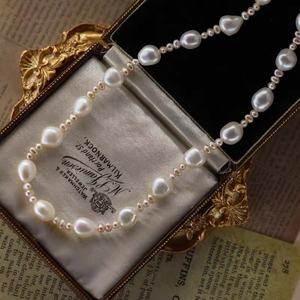 Collar de Perlas Barrocas Naturales de Lujo, Elegante, de Alta Gama, Estilo Frío, Sexy, para Clavícula, Diseño Irregular de Lujo Ligero - Product Image 4