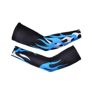 Manchon de bras unisexe en soie glacée rafraîchissante, protection UV, compression, pour la course, le basketball, le volleyball, le cyclisme et les sports, style américain - Product Image 3