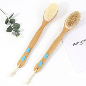 Cepillo de Baño Exfoliante de Doble Cara con Mango Largo de Madera, Cerdas Suaves y Rígidas para Limpieza Corporal, Venta al Por Mayor de Fábrica - Product Image 6