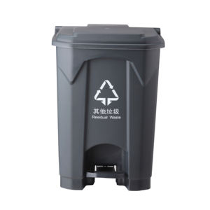 Poubelle de grand volume 50L 120L 240L en plastique durable de HDPE avec l'utilisation extérieure de poubelle de pédale de roues pour la communauté de ferme industrielle - Product Image 4