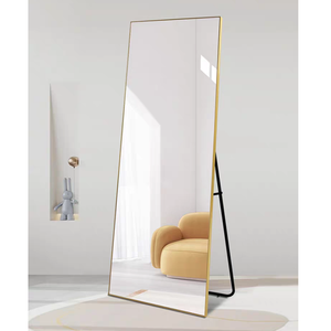 <span class=keywords><strong>Miroir</strong></span> <span class=keywords><strong>mural</strong></span> de luxe pleine longueur <span class=keywords><strong>grand</strong></span> <span class=keywords><strong>miroir</strong></span> de dressing rectangulaire avec cadre en aluminium pour la décoration de la chambre à coucher - Product Image 4