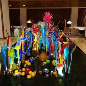 Fuente de Escultura de Vidrio de Murano de Color Azul, Decoración Moderna y Creativa para Parques y Jardines, Decoración para Estanques y Arroyos - Product Image 6
