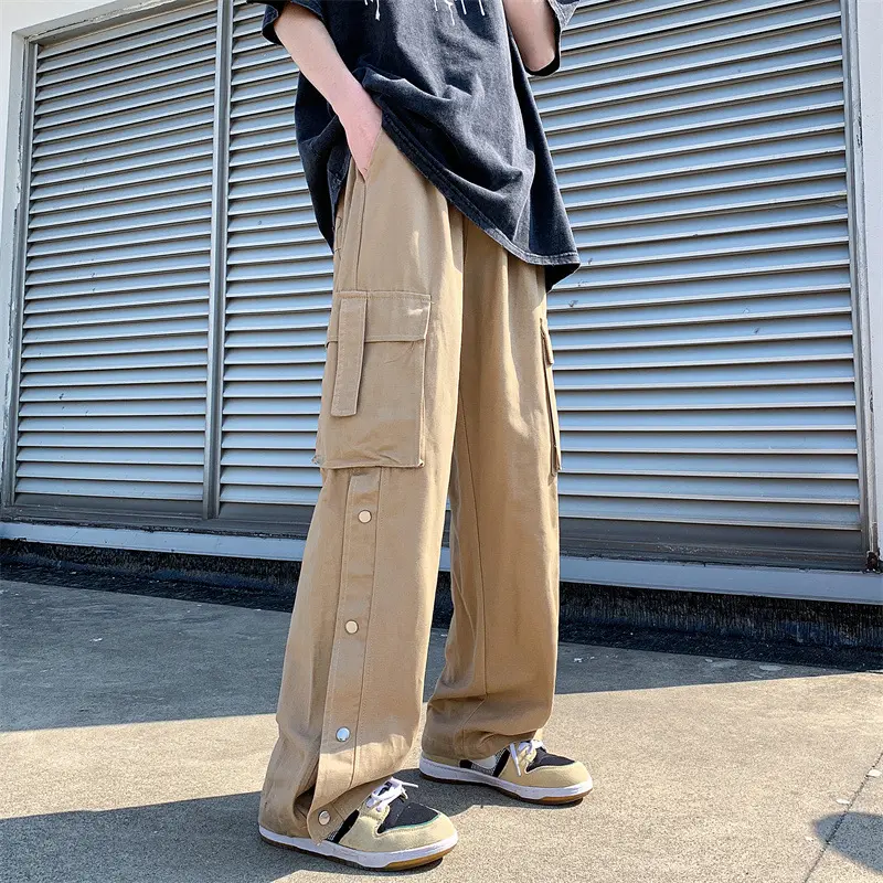 Heiße Produkte 2024 Koreanische Version Trend Loose Wide Leg Fashion Vielseitige Casual Bulk Vintage Herren Cargo Pants