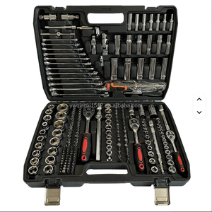 216 Pcs <b>Chrome</b> Vanadium Steel Hand Tool Kit Metric Ratchet Socket Wrench Automotive Mechanical Repairs Set Hard PL-216 High-Qual - Product Image 3