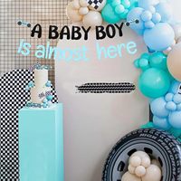 Dekorasi Baby Shower Mobil Balap, Spanduk Bayi Laki-laki Akan Segera Datang, Spanduk Baby Shower Mobil Balap, Perlengkapan Pesta Balap