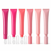 Tubes de gloss à lèvres vides personnalisés Firduas, 10 ml, 15 ml, applicateur en forme de bulbe transparent pour huile à lèvres, emballage cosmétique à étiquette privée