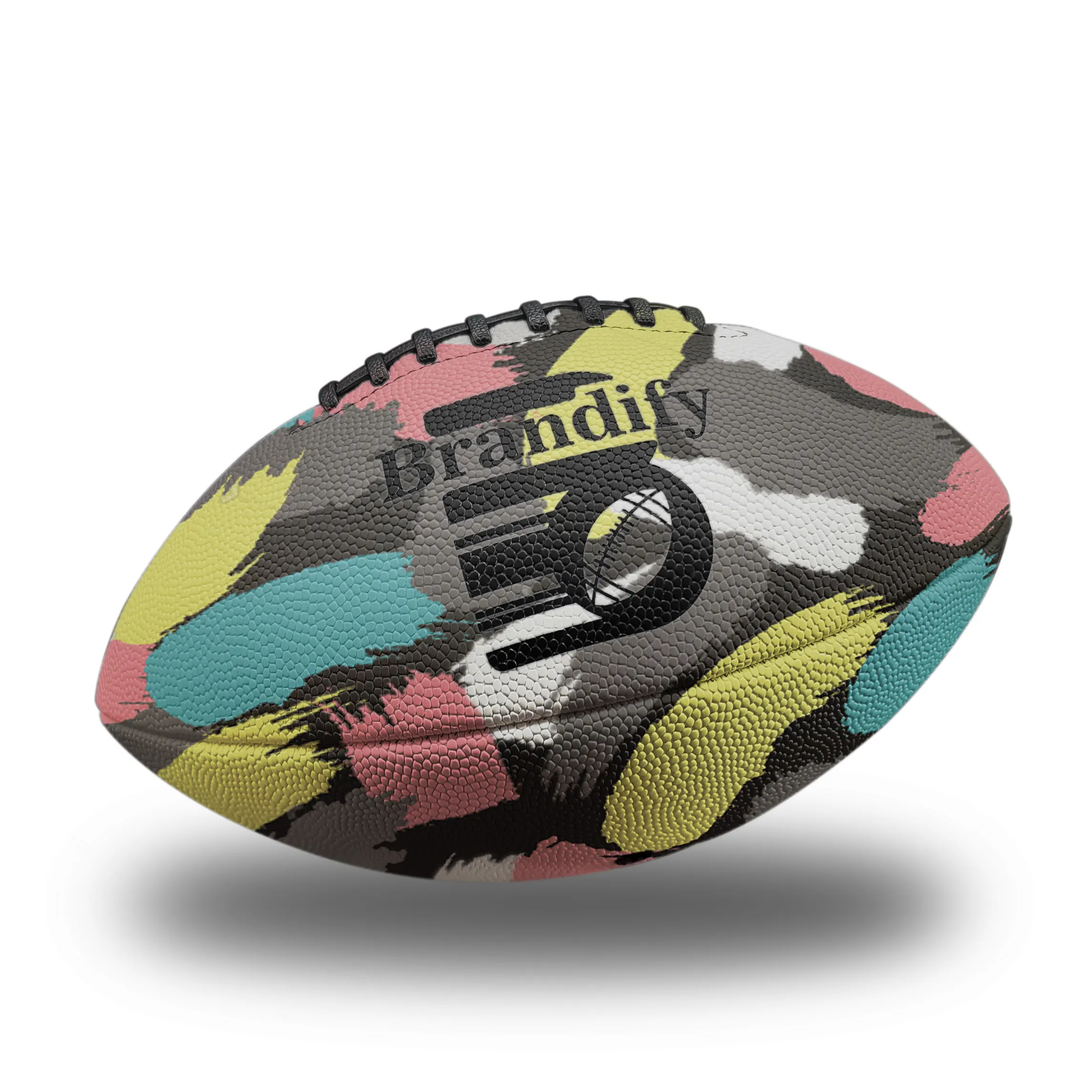 Balón de Rugby de PU, diseño personalizado y partido, tamaño 9