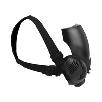 Masque Cyberpunk COS en nylon haute pression avec lentille anti-buée en PC, protection faciale respirante en silicone, tactique
