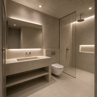 Enduit microciment intérieur décoratif en béton, finition murale et de sol sans joint, imperméable, pour salon, cuisine, salle de bain