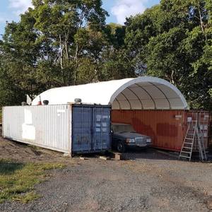 Atelier dôme à ossature simple en conteneur maritime ventilé par convection croisée 20 x 40 pieds CE avec panneau arrière <span class=keywords><strong>fermé</strong></span> et 4 aérations sur le mur arrière - Product Image 1