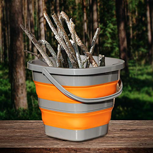 Seau pliable, seau de pêche pliable, seau de camping, seau de plage, seau d'extérieur, seau carré pliable simple à transporter, bacs pliables portables en silicone - Product Image 3