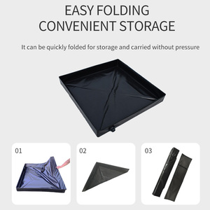 Rettangolo all'ingrosso pieghevole pvc tessuto acrilico scarico bagno auto rv lato <span class=keywords><strong>campeggio</strong></span> <span class=keywords><strong>kit</strong></span> doccia con base del pavimento e parete - Product Image 3