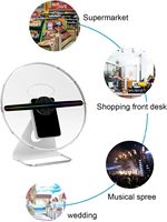 Affichage publicitaire de 30cm Ventilateur LED holographique 3D Ventilateur publicitaire holographique