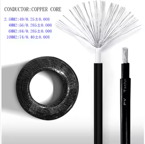 كابل موصل شمسي بنواة كهروضوئية واحد أو اثنين v من ، كابل موصل شمسي كهروضوئي بجهد كهرضوئي بجهد كهرضوئي وكابل - Product Image 2