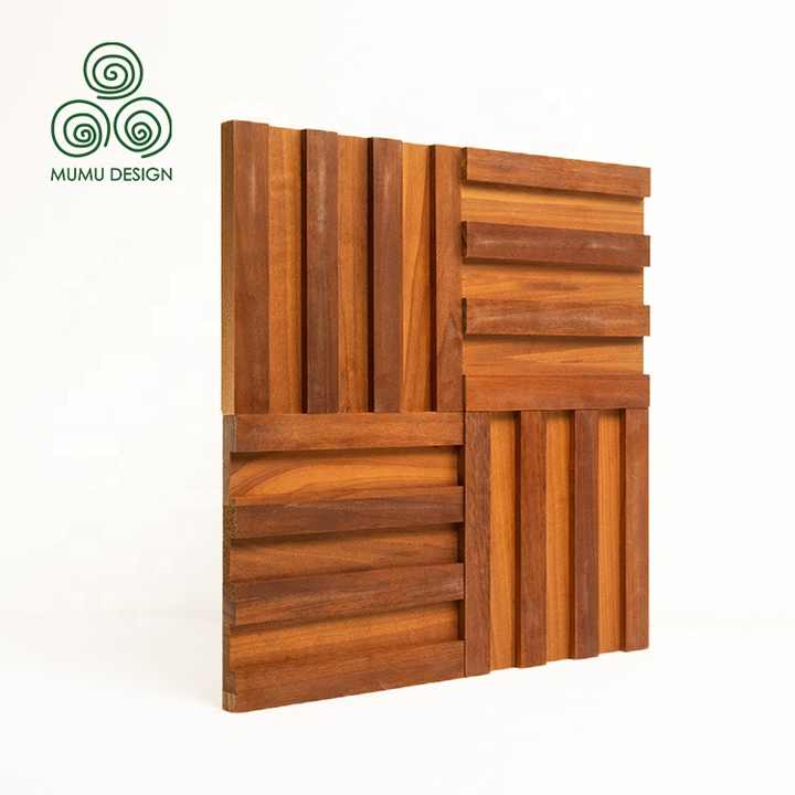 MUMU 3D Fluted White Oakwood Efficiency Sense of Design Decor Accents ...