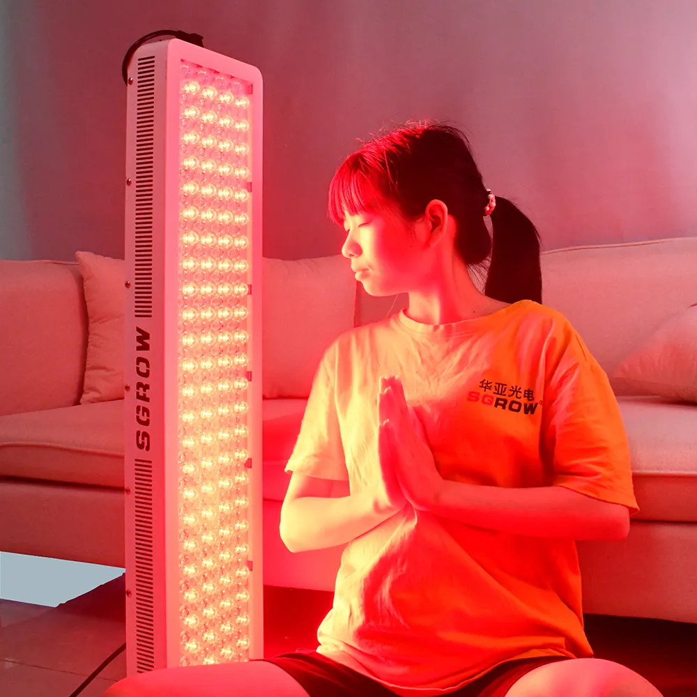 Sgrow VIG1000 Benutzer definierte PDT Beauty Lampe 660nm 850nm Ganzkörper Red Light Therapy Panel 1000w Infrarot Nir Light Therapi Gerät