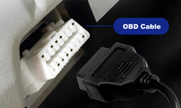 Cable Plano OBD2 de 16 Pines, 1 Macho a 2 Hembras, con Dos Interruptores