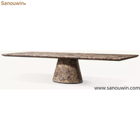 Table basse rectangulaire moderne de luxe en marbre, meubles de salon en pierre naturelle italienne