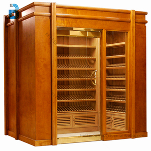 Spanish cedar wood Cigar Display showcase walk in humidor large cigar Cabinet with lock Cigar shop interior Design
