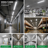 Luminaria LED Tri-Proof IP66 a Prueba de Vapor, 20W-120W, 130LM/W, Potencia y Temperatura de Color Seleccionables, Impermeable, Lineal, para Garaje o Almacén