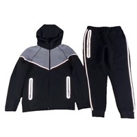 26 Nouveaux Manteaux à Capuche Sportifs Zippés Réfléchissants pour l'Automne, avec Logo, 100% Fibre de Bambou, Color Block, Respirants, pour l'Entraînement