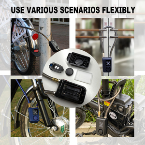 Kunci Kabel Kombinasi Baja Sepeda Anti Maling dengan Tombol <span class=keywords><strong>Alarm</strong></span> Keamanan, Tahan Air, Panjang 80 CM, Kompatibel IOS/Android - Product Image 6