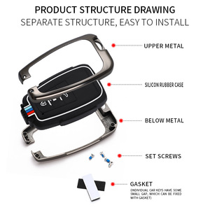 Muestra Gratuita, Estuche para Llaves de Aleación de Zinc para Modelos de Automóviles <span class=keywords><strong>Toyota</strong></span> Prius Camry Corolla Chr Rav4 <span class=keywords><strong>Land</strong></span> <span class=keywords><strong>Cruiser</strong></span> Prado, Protector - Product Image 5