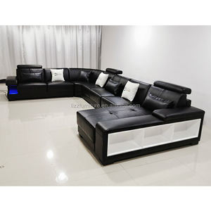 リビングルームレザー家具モダンシッティングルーム断面ソファ収納寝椅子 - Product Image 2