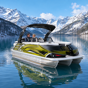 Bote Pontón de Aluminio Desmontable de 22 pies para 12 Personas, Serie Deportiva de 3 Tubos, Certificado CE, Motor Opcional para Envío en Contenedor - Product Image 2