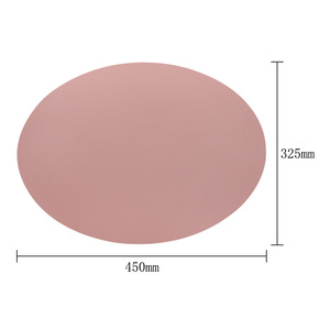 Nordic-style luxury PU leather oval placemat, egg-shaped fish <b>plate</b> <b>mat</b>, oil-proof and environmentally friendly coaster/table - Product Image 5
