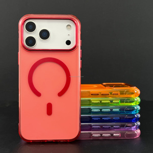 Coques magnétiques pour téléphones portables 2600 <span class=keywords><strong>GS</strong></span>, épaisseur 2,<span class=keywords><strong>3</strong></span> mm, transparentes, avec cadre d'appareil photo en métal mat pour <span class=keywords><strong>iPhone</strong></span> 17 16 15 14 Pro Max - Product Image 2