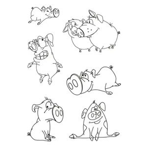 Fun Pig Postzegels Siliconen Rubber Clear Stamps