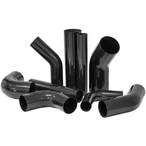 Heat-Resistant Customized Automobile Forged Carbon Fiber Exhaust Elbow Tube Exhaust Pipe