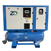 Compresseur d'air à vis stationnaire 15 kW 20 CV à fréquence variable 2,4 m/min 62 dB PLC refroidi par air pour l'alimentation en air des ateliers et usines