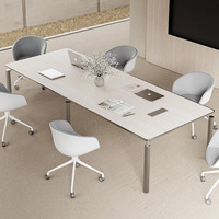 Table de conférence de bureau commerciale simple et moderne, détachable, avec combinaison de chaises