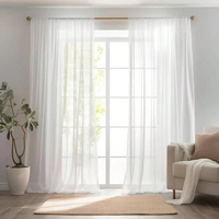 En el extranjero Spot Stock al por mayor decoración de la boda cortinas de gasa Color sólido Semi transparente sala de estar dormitorio ventanas suave