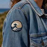 Badge brodé thermocollant, patch de réparation pour veste, badge appliqué personnalisé, adhésif puissant, fournisseur direct d'usine